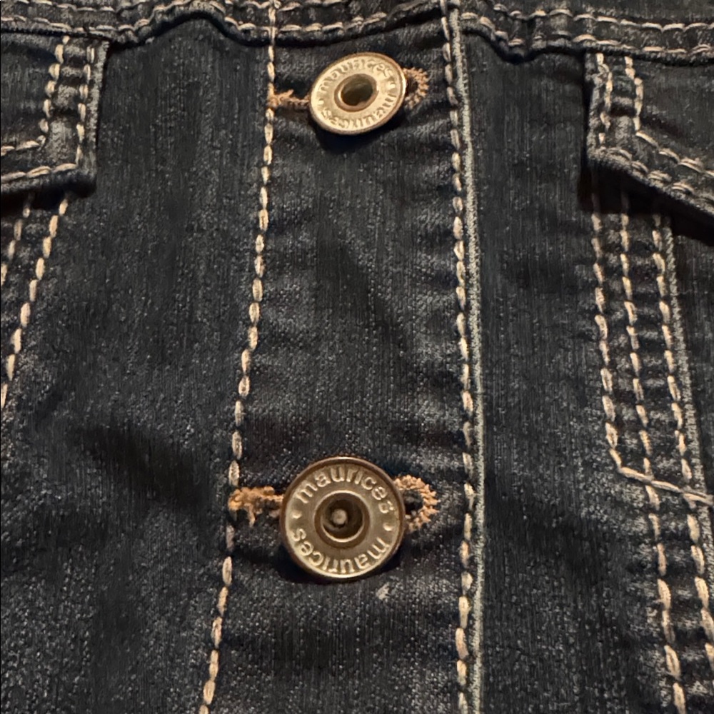 Maurices Dark Blue Denim Vest - Picture 4 of 9